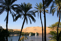 nile river at aswan, egypt