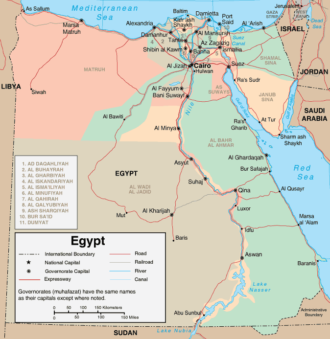 Map Egypt